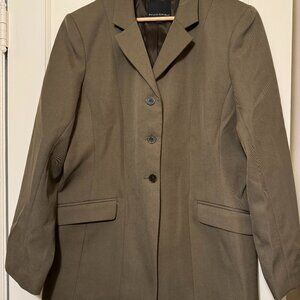 Banana Republic Poly Wool Tan/Olive Riding Jacket Size 18 Never Worn